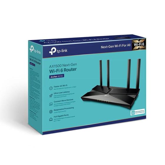 Roteador Wireless TP-Link Wifi 6 AX1500 - Archer AX10 Menor preço em Roteador Wireless TP-Link Wifi 6 AX1500 - Archer AX10