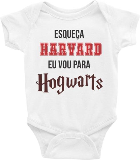 Imagem de Roupa Body Bebê Infantil Esqueça Harvard, Eu vou para Hogwarts- TAMANHO G