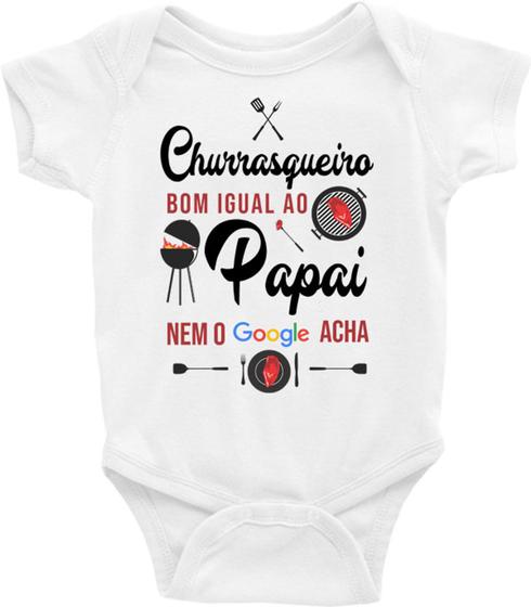 Imagem de Roupa Body Bebê Infantil Papai Melhor Churrasqueiro