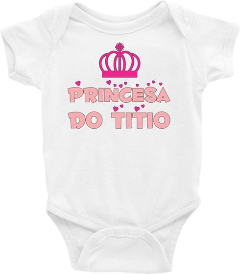 Imagem de Roupa Body Bebê Infantil Princesa do Titio - TAMANHO P