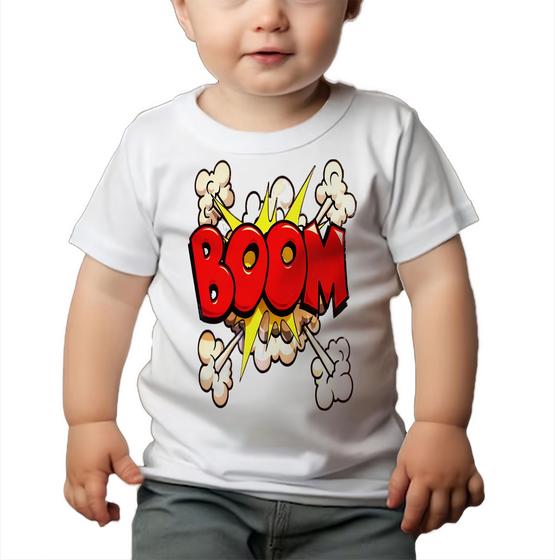 Imagem de Roupa Body Bebê Manga Comprida Estampado Boom HQ Quadrinhos