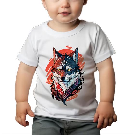 Imagem de Roupa Body Bebê Manga Comprida Estampado Lobo Irado