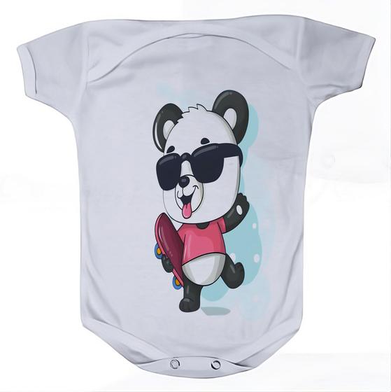 Imagem de Roupa Body Bebê Manga Comprida Estampado Panda