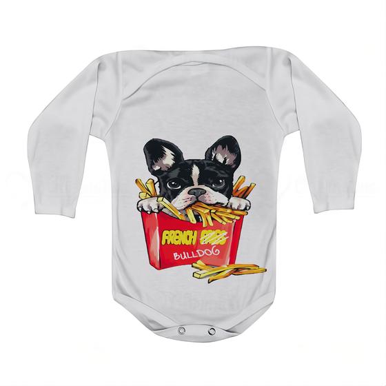 Imagem de Roupa Body Bebê Manga Curta Estampado Batata Frita