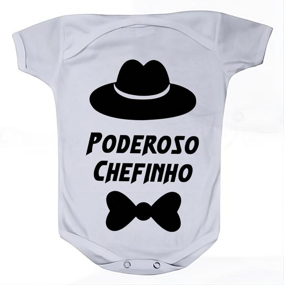 Imagem de Roupa Body Bebê Manga Curta Estampado Poderoso Chefinho