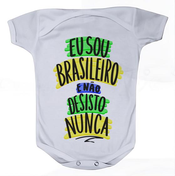 Imagem de Roupa Body Bebê Manga Curta Estampado sou brasileiro