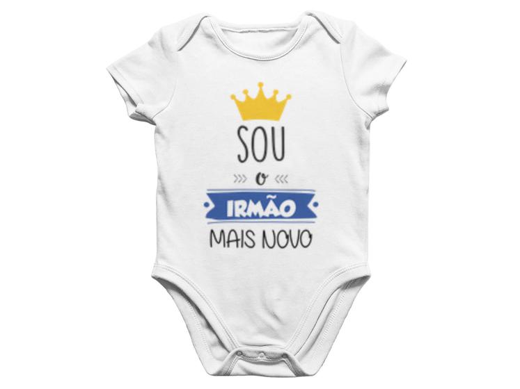 Imagem de Roupa Body Bebê Sou o Irmão mais novo Branca