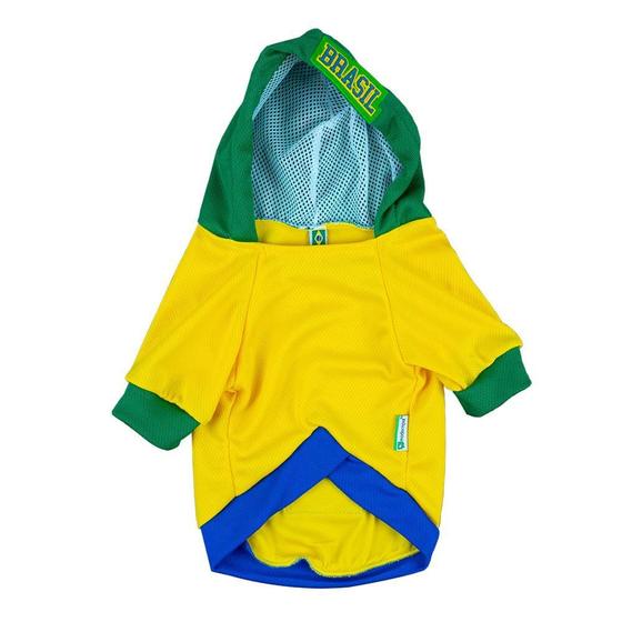 Imagem de Roupa Cachorro Seleção Brasileira Modernpet Amarelo - Tam. M