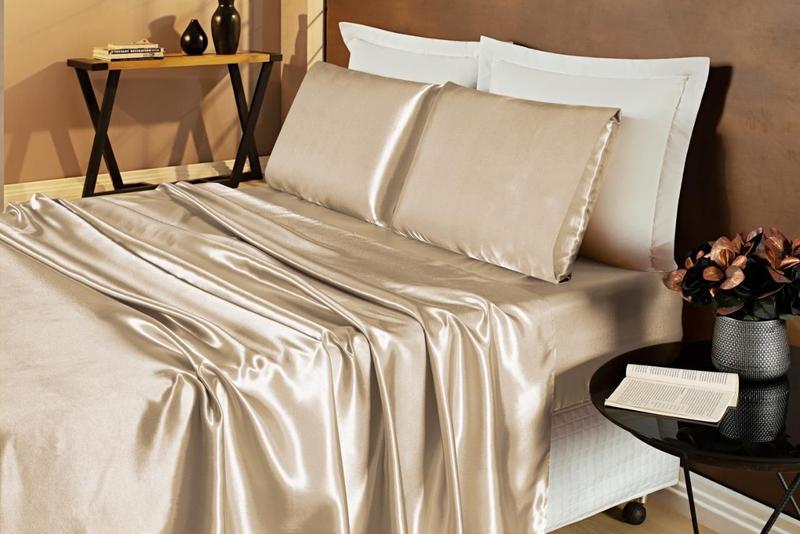 Imagem de Roupa Cama Casal Super King Charmousse Seda Com Alto Brilho