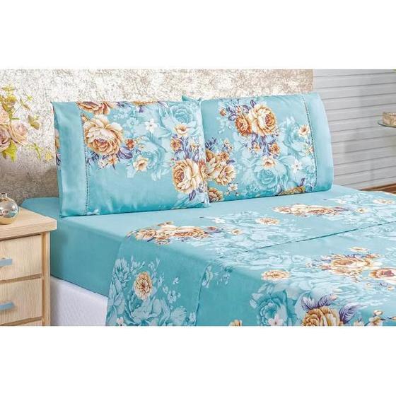 Imagem de Roupa Cama Naturale Queen Micro Percal 200 Fios Estampado 12