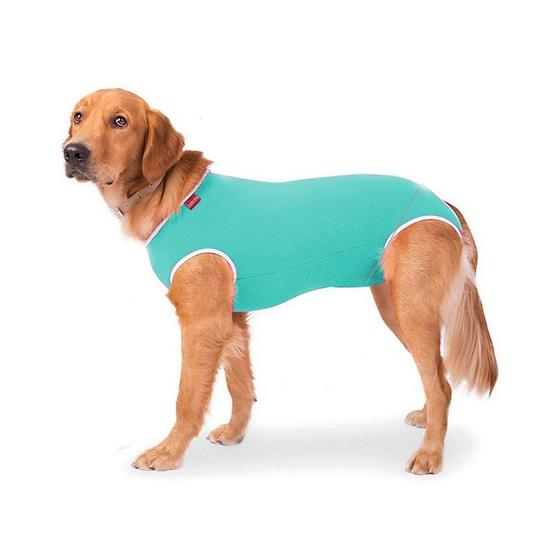 Imagem de Roupa Cirúrgica Confortpet Castração Macho Verde para Cães - Tamanho 11