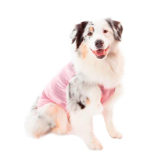 Imagem de Roupa Cirúrgica Pet Med Ultra Light Regular Ball Rosa para Cães - Tamanho 08