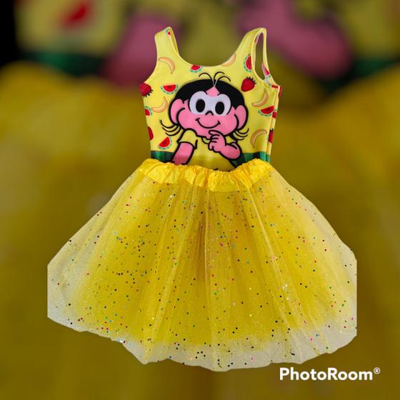 Imagem de Roupa da Magali Fantasia body magali e saia de tule de 2 anos a 8 anos a pronta entrega