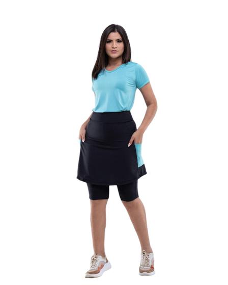 Roupa de Academia Feminina Evangélica Conjunto Short Saia Evasê e Blusa Roupa Ginástica Esportiva Menor preço em Roupa de Academia Feminina Evangélica Conjunto Short Saia Evasê e Blusa Roupa Ginástica Esportiva