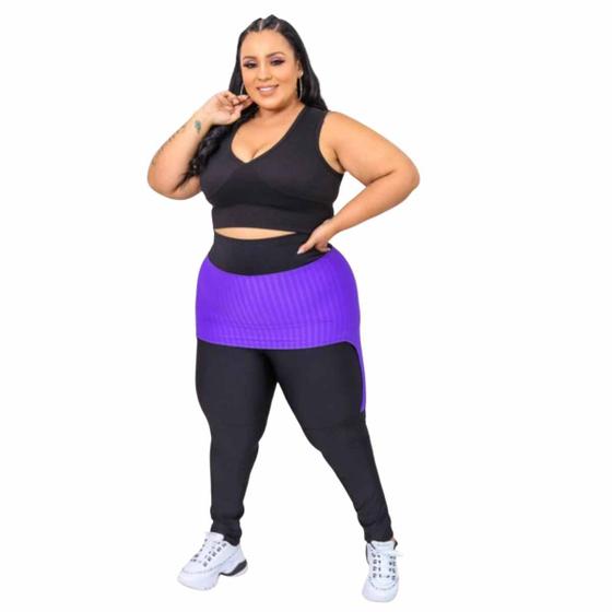 Roupa De Academia Feminina Moda Plus Size Tamanho Grande Plus