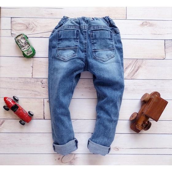 Imagem de Roupa de bebê Calça Jeans Infantil Destroyed com elastano