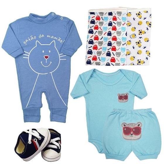 Imagem de Roupa De Bebê Kit 6 Pçs Lindo Estiloso Barato Menino Menina