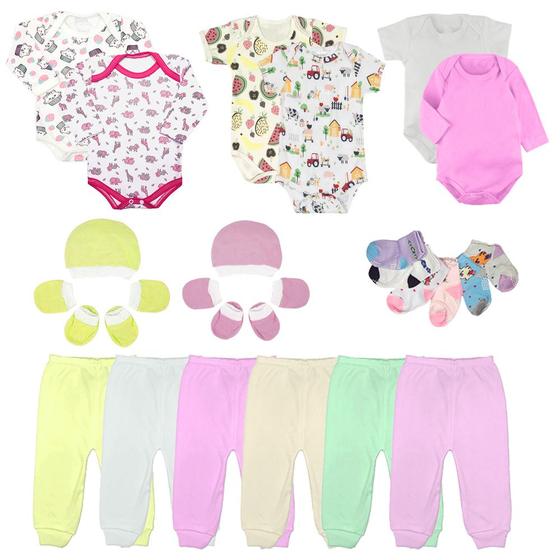 Imagem de Roupa de Bebê Kit Com 24 Peças Enxoval Moda Para Bebê Barata