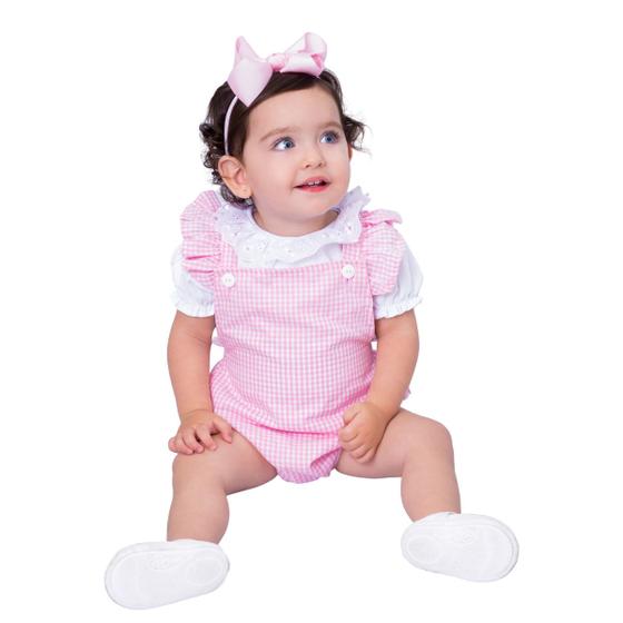 Imagem de Roupa de Bebê Menina Body Infantil 100% Algodão