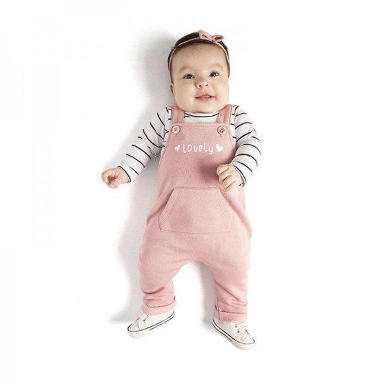 Imagem de Roupa de bebe menina Conjunto body e Jardineira Infantil