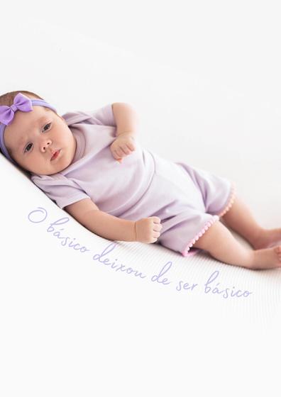 Imagem de Roupa De Bebê Menina Conjunto Body E Shorts Com POMPOM