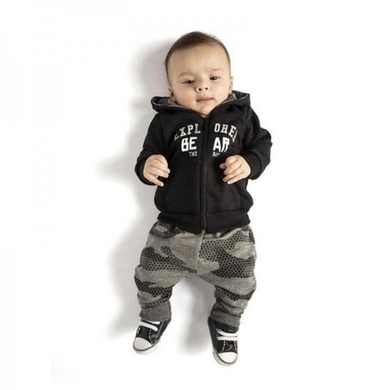 Imagem de Roupa De Bebe Menino Conjunto Jaqueta Camuflada E Moletom