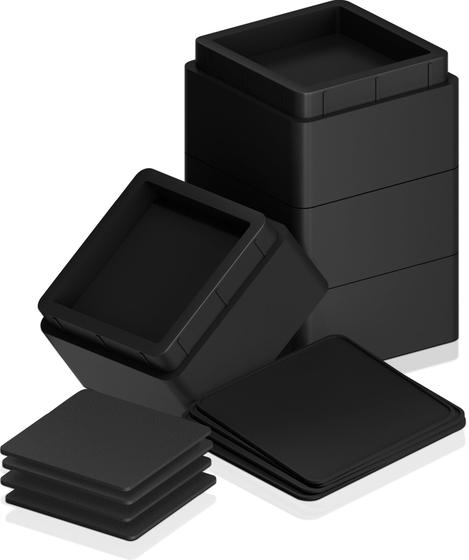 Imagem de Roupa de cama Bed Risers Utopia, pacote de 5 cm com 4 para sofá, cama e mesa