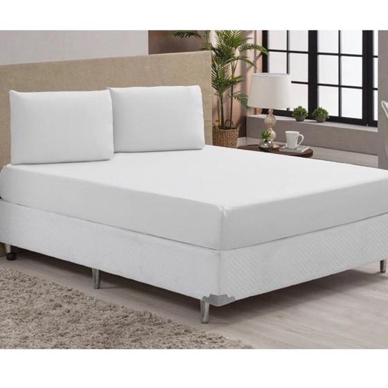 Imagem de Roupa de Cama Casal Jogo Lençol 400 Fios Micropercal 3 Pçs Toque Macio Premium