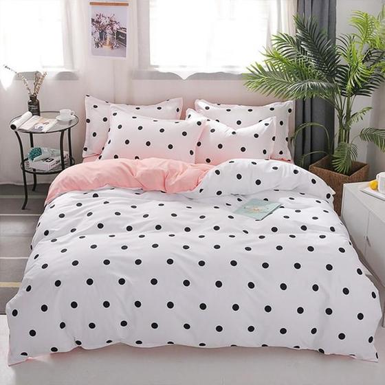 Imagem de Roupa De Cama Casal King 6 Peças Pin Up Com Edredom Bicolor