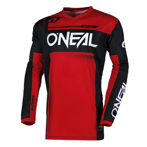 Imagem de Roupa de corrida Jersey O'Neal Element para adultos preta/vermelha tamanho XL