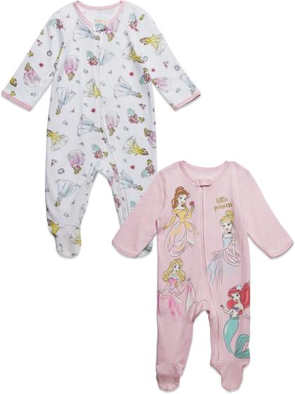 Imagem de Roupa de Dormir Infantil Disney Princesas (3-6 meses) - Bela, Aurora e Cinderela