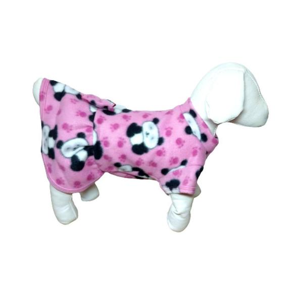 Imagem de Roupa de Inverno para cachorro - vestido soft rosa GG