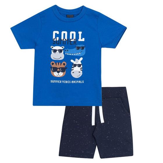Imagem de Roupa de menino Kit 3 Conjuntos Verão bermuda e camiseta