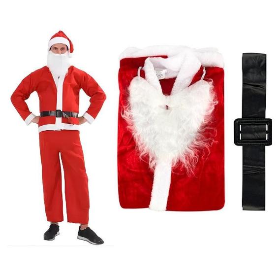 Imagem de Roupa De Papai Noel Em Veludo Completa Tamanho Único Natal