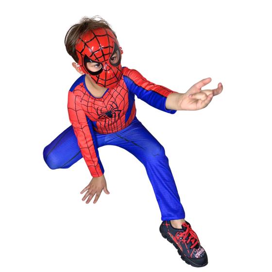 Imagem de Roupa Fantasia Infantil Longa Com Enchimento Homem-aranha