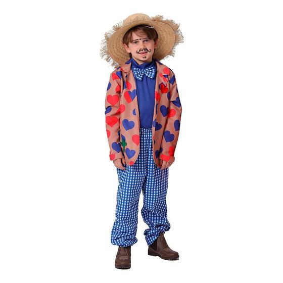 Roupa Festa Junina Infantil Menino Noivo Caipira Paletó Corações ...
