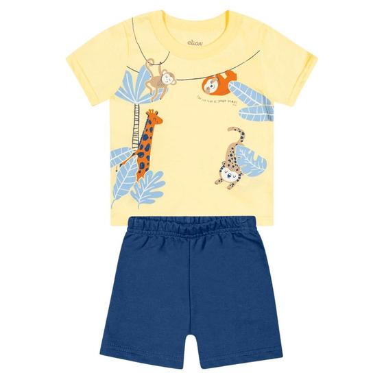 Imagem de Roupa Infantil Menino Conjunto Kit De Camiseta e Short Verão