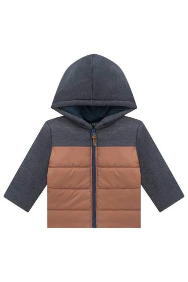 Imagem de Roupa Infantil Menino Jaqueta Puffer Com Capuz Quentinho Ideal Inverno Dia a Dia Frio LucBoo