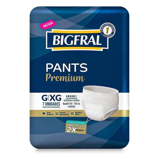 Imagem de Roupa Íntima Bigfral Pants Premium - Com 07 Unidades - Tamanho G/XG