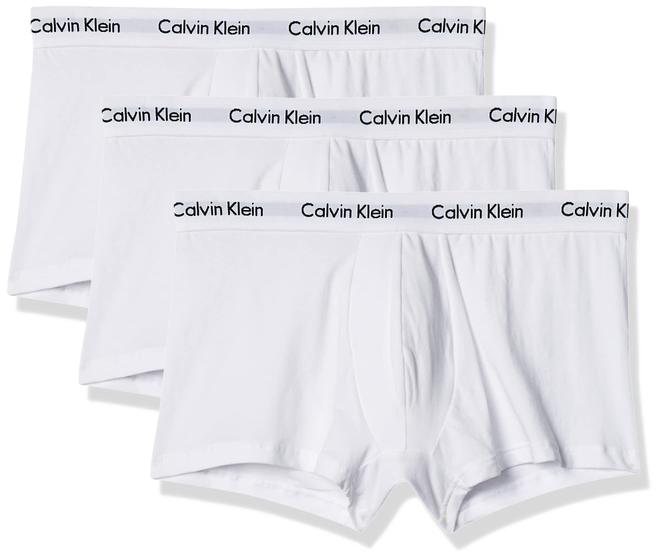 Imagem de Roupa íntima Calvin Klein de algodão elástico de cintura baixa x3 masculinas