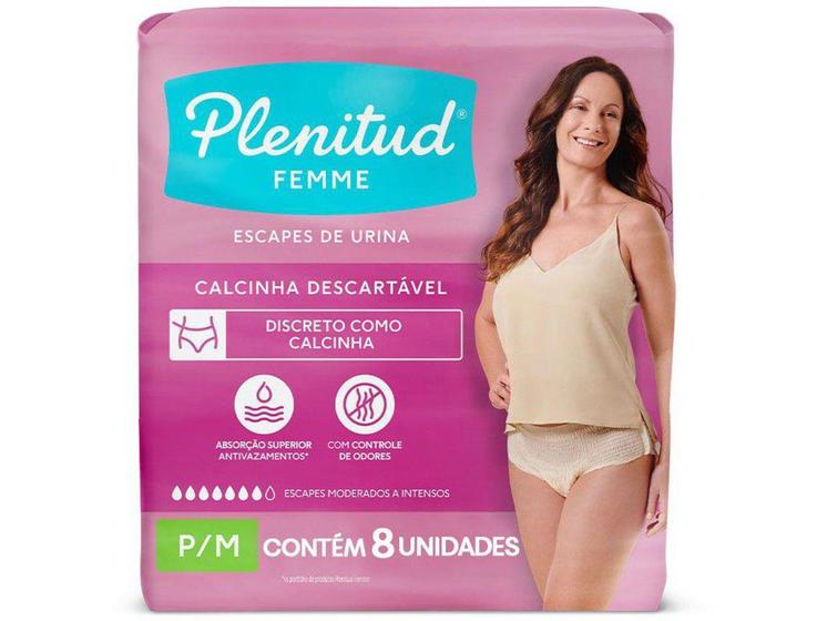 Imagem de Roupa Íntima Descartável P/M Plenitud - Active Mulher 8 Unidades