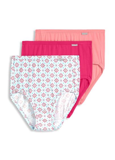 Imagem de Roupa íntima feminina Jockey Elance Brief, pacote com 3 unidades, tamanho 7, algodão