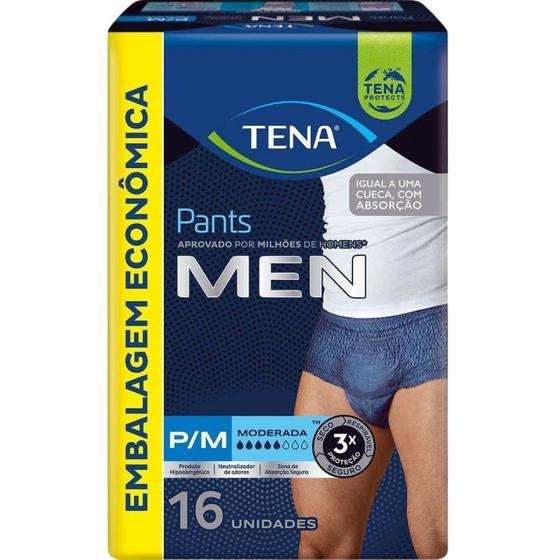 Imagem de Roupa Intima Geriátrica Tena Pant Men Incontinência P/M 16un