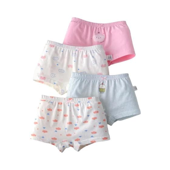 Imagem de Roupa Íntima Infantil de Algodão Puro (3 a 8 anos) - Boxer com Desenhos Animados