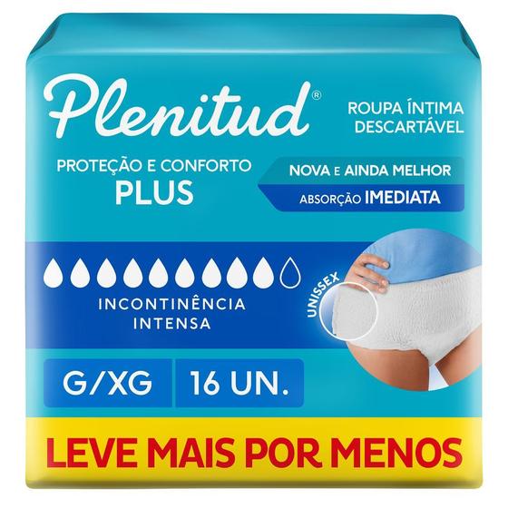 Imagem de Roupa Íntima Plenitud Protect Plus Mega Unissex G/XG 16 Unidades