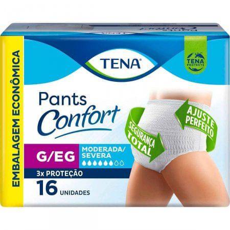 Imagem de Roupa Íntima Tena Pants Confort Tamanho G/Eg com 16 Unidades Embalagem Econômica