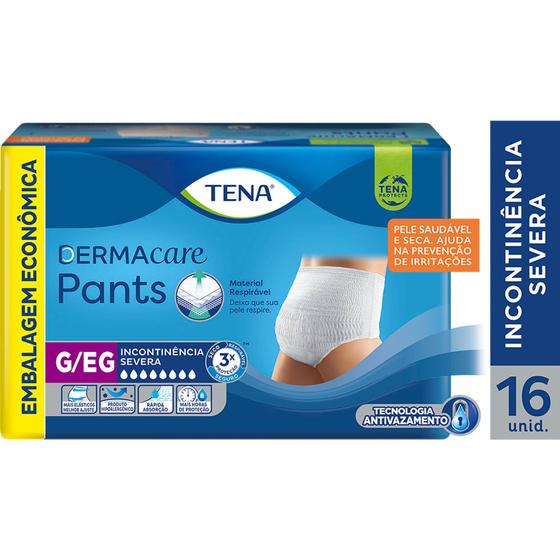 Imagem de Roupa Íntima Tena Pants DermaCare Tamanho G/EG com 16 Unidades