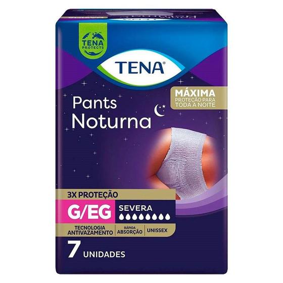 Imagem de Roupa Íntima Tena Pants Noturna Tamanho G/EG - 8 Pacotes com 7 Fraldas - Total 56 Tiras