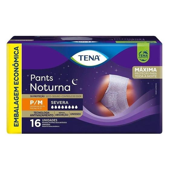 Imagem de Roupa Intima Tena Pants Noturna Tamanho P/M Com16 Unidades