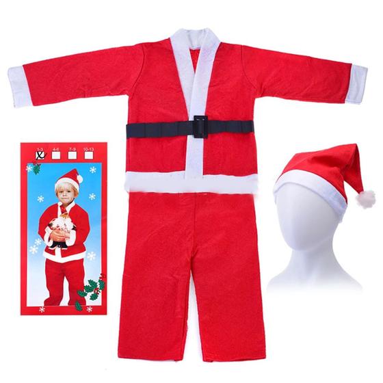 Imagem de Roupa Papai Noel Infantil Fantasia Criança Natal Natalino Comemoraçao Fim de Ano Confraternizaçao Merry Christimas Evento Festa